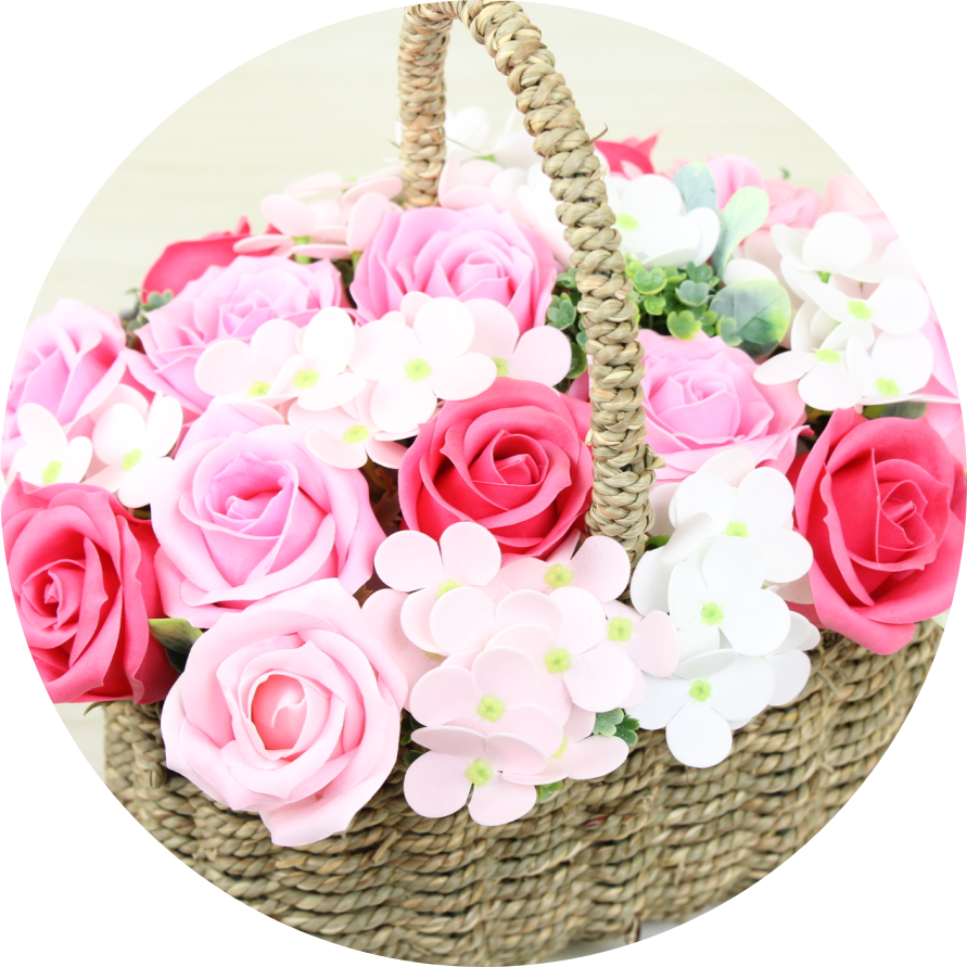ソープフラワー クルワール Pink 花ギフト通販 宅配のフラワーショップコスモス